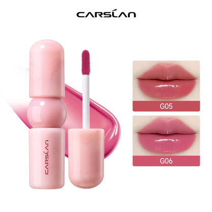 CARSLAN Color-Lock Dewy Tint Moisturizing Watery Shimmer Lipgloss Long Lasting Waterproof Lip Tint Non-Sticky Lightweight Formula