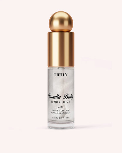 Luxury Peptide Lip Oil | Moisturizing Plump Formula with Peptides, Vitamin E & Ceramides | Softens Dry, Chapped Lips & Restores Smoothness | Non-Sticky, Glossy Finish