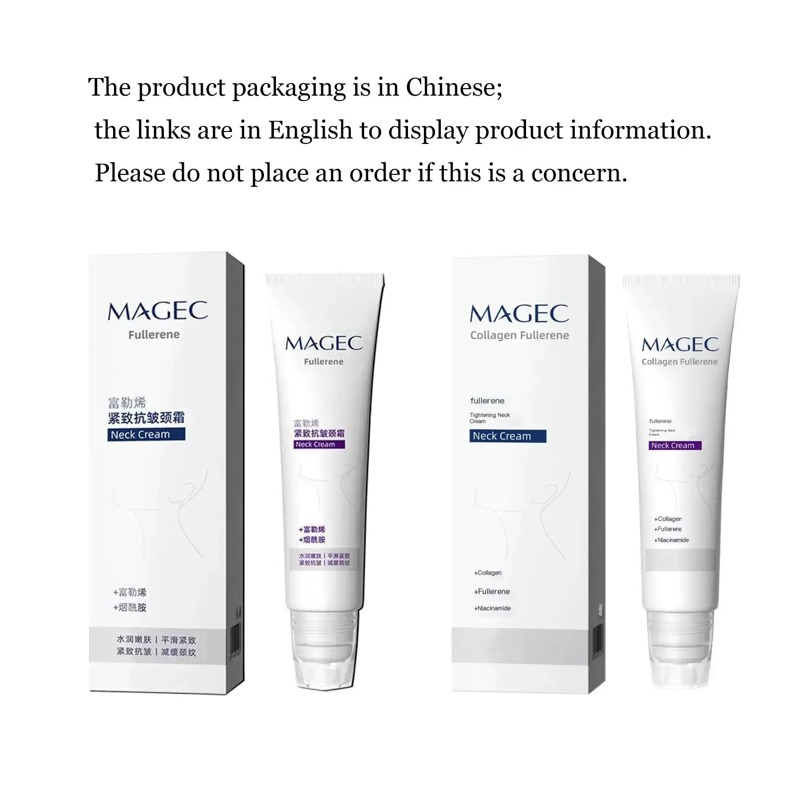 Reduces Wrinkles and Double Chin,Five Rollers for All around Massage,Neck Firming Cream,Collagen Neck Cream,Relieves Edema,Suitable for Wrinkled Skin,With Hyaluronic Acid,Vitaminc+E.