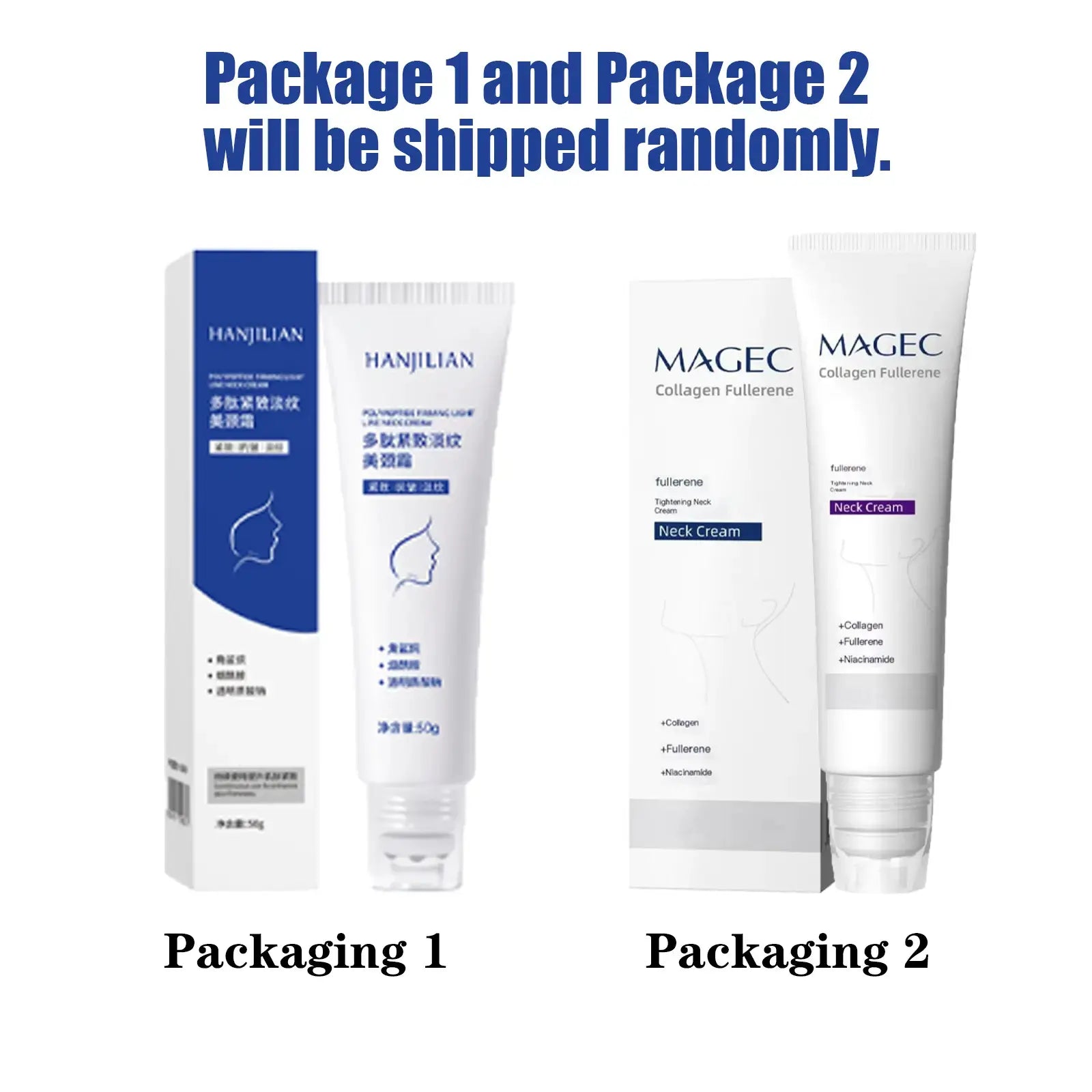 Reduces Wrinkles and Double Chin,Five Rollers for All around Massage,Neck Firming Cream,Collagen Neck Cream,Relieves Edema,Suitable for Wrinkled Skin,With Hyaluronic Acid,Vitaminc+E.