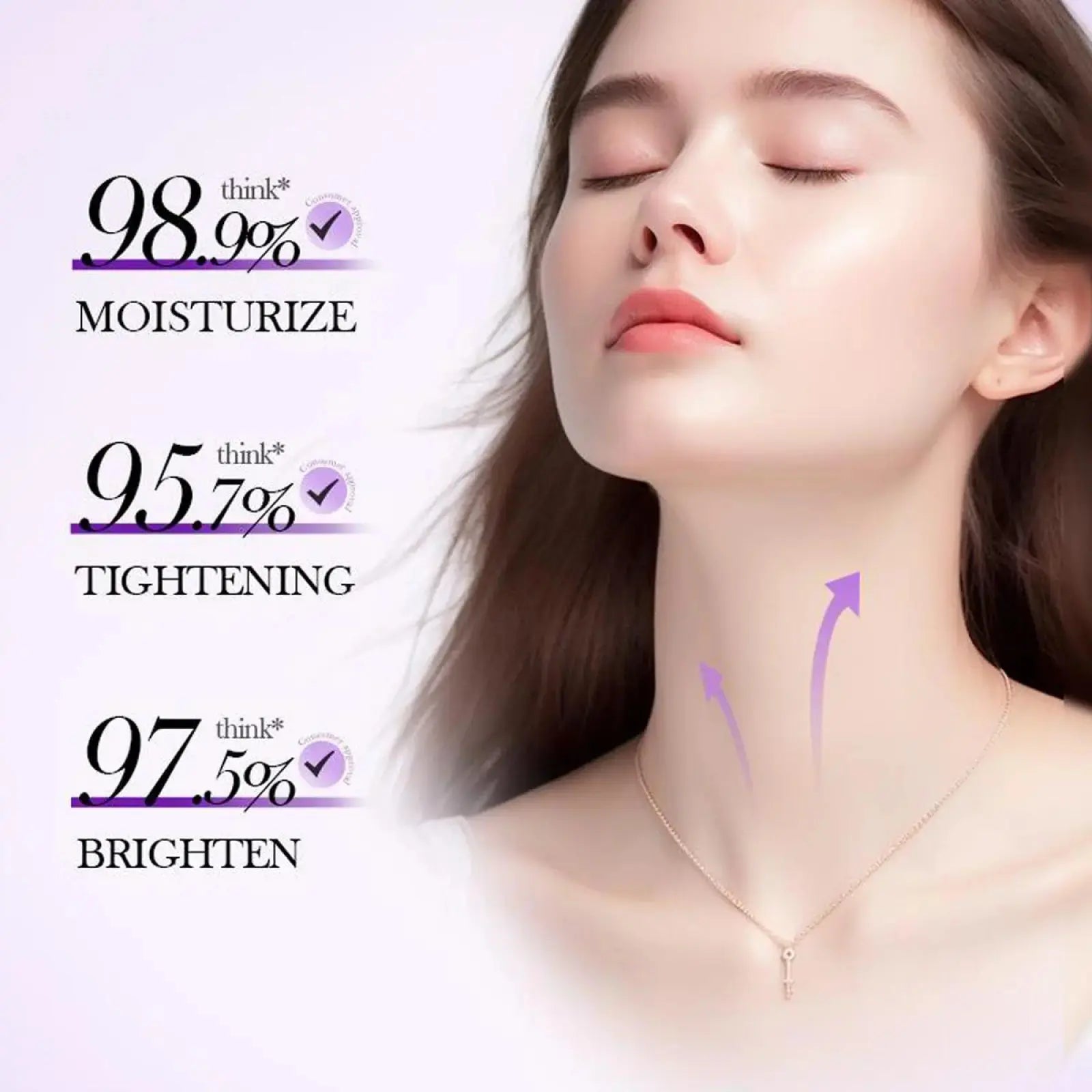 Reduces Wrinkles and Double Chin,Five Rollers for All around Massage,Neck Firming Cream,Collagen Neck Cream,Relieves Edema,Suitable for Wrinkled Skin,With Hyaluronic Acid,Vitaminc+E.