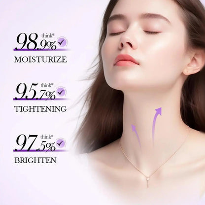 Reduces Wrinkles and Double Chin,Five Rollers for All around Massage,Neck Firming Cream,Collagen Neck Cream,Relieves Edema,Suitable for Wrinkled Skin,With Hyaluronic Acid,Vitaminc+E.